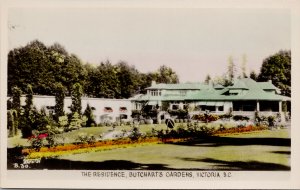 Victoria BC The Residence Butchart's Gardens Gowen Sutton 1947 RPPC Postcard G62
