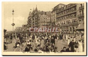 Belgie Belgium Blankenberghe Old Postcard The dam