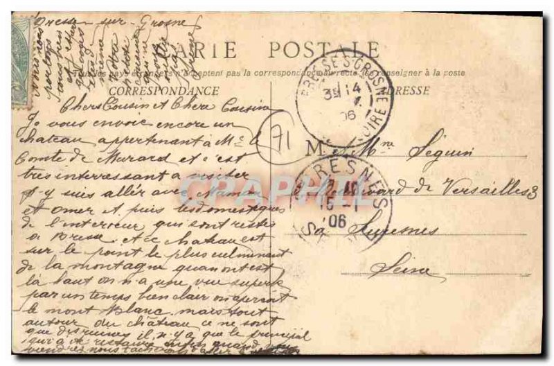 Old Postcard Chateau de Brancion