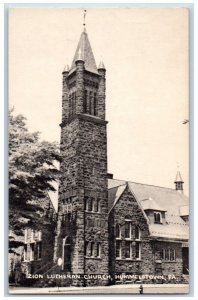 Hummelstown Pennsylvania PA Postcard Zion Lutheran Church Chapel c1940 Vintage