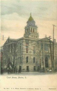 Ohio Marin Court House Wiant hand colored #2917 Postcard Sol Art Prints 22-317