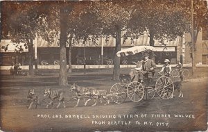 J68/ Seattle Washington NYC RPPC Postcard c10 Damrell Timber Wolf Wagon 122