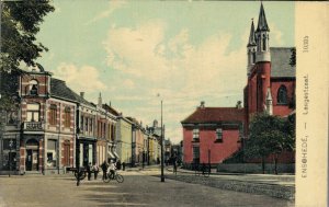 Netherlands Enschede Langestraat Vintage Postcard 07.53