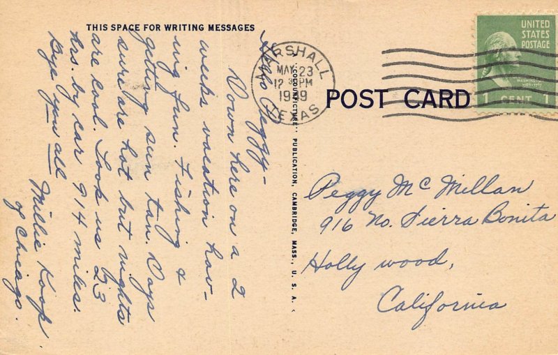 LPD68     Texas Large Letters Postcard