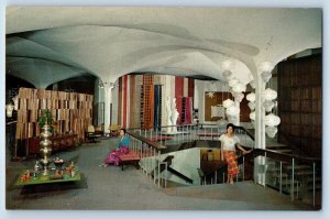1962 Seattle Washington Postcard Philippine Pavilion Interior Second Floor