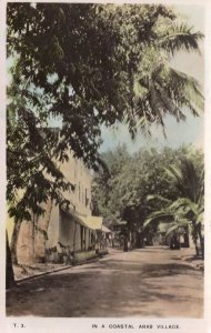 In A Coastal Arab Village Kodak Nairobi Real Photo Old Postcard