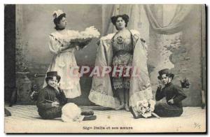 Old Postcard Signa Italia and sisters