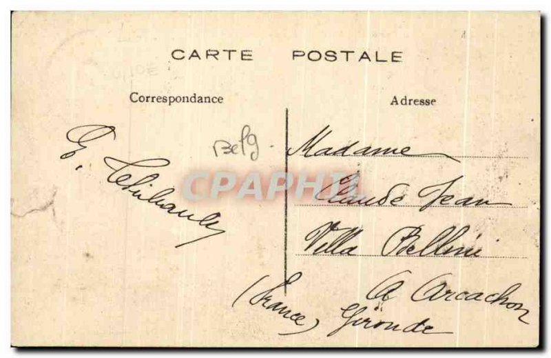 Old Postcard Liege La Passerelle and the Post