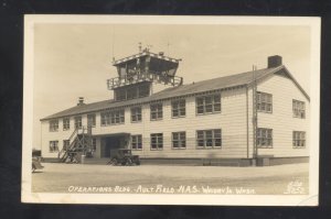 RPPC WHIDBEY ISLAND WASHINGTON AULT FIELD OPERATIONS BLDG REAL PHOTO POSTCARD