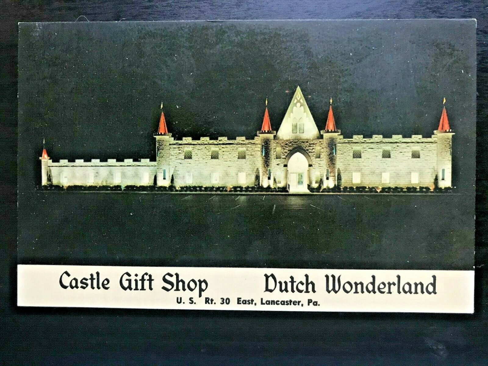 Vintage Postcard 1974 Dutch Wonderland Castle Gift Shop Lancaster PA