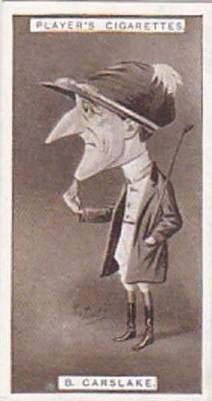Player Vintage Cigarette Card Racing Caricatures 1925 No 9 D Carslake