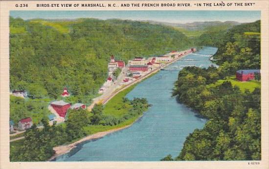 Birds Eye View Of Marshall And The French Broad River In the Land Of The Sky ...