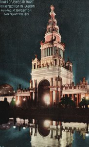 Vintage Postcard 1910's Tower of Jewels Lagoon Pan.-Pac. Int. Expo. San Fran. CA