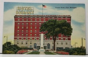 Michigan HOTEL DURANT Flint Mich Vintage Lovegrove Postcard H6