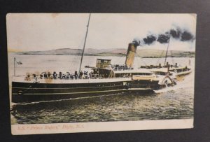 1900s Ship Postcard Cover From Waterford NS to Worcester MA S.S. Prince Rupert