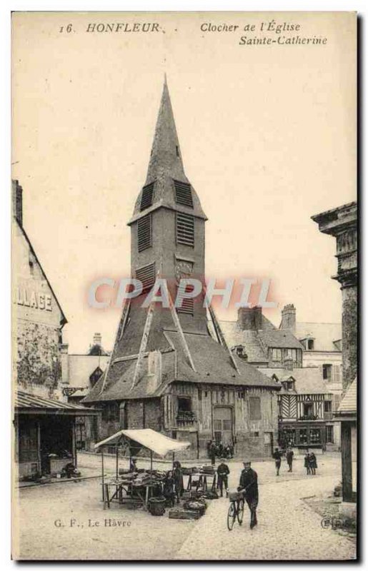 Old Postcard Honfleur Bell L & # 39Eglise Ste Catherine