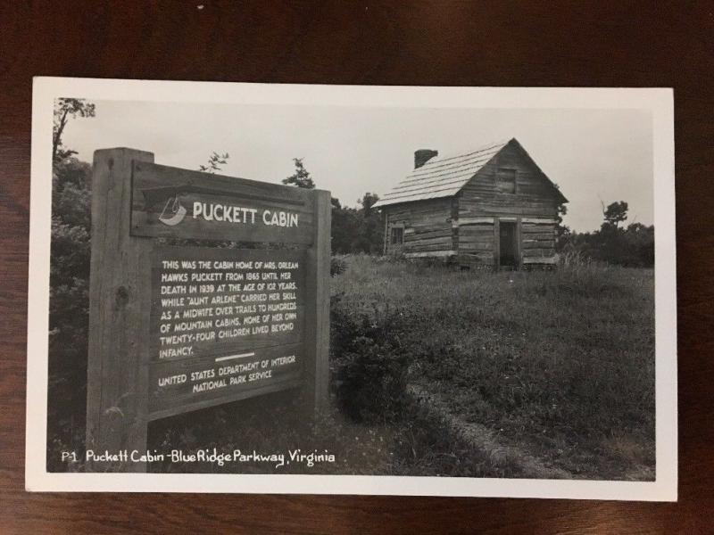 Rppc Puckett Cabin Blue Ridge Parkway Virginia A9 Hippostcard