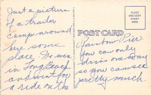 Long Beach California Westland Trailer City Multi-View Linen Card PC U2096 