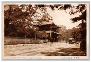 Tokyo Japan Postcard The Zojyoji Temple in Shiba Park c1940's Unposted