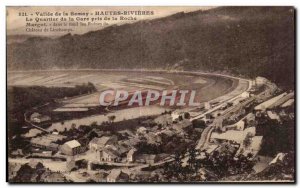 Old Postcard Valley of Semoy High Riveres the Quartier de la Gare taken Roche