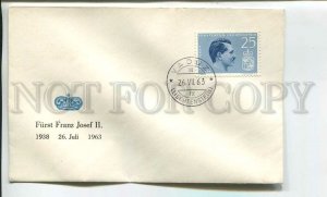 448091 Liechtenstein 1963 year Prince Franz Josef II COVER