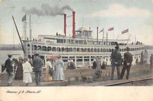 Steamer J. S. Peoria, Illinois, USA River Boat Unused 