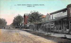 Main Street Drug Store  Ghent Kentucky Antique Vintage Postcard RR539