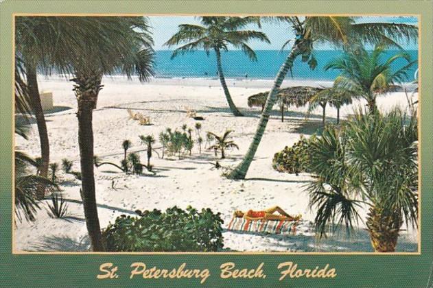 Florida St Petersburg Beach With Gulf Of Mexico In Background