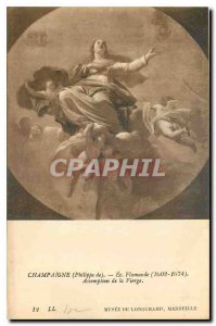 Old Postcard Champagne Philippe Ec Flemish Assumption of the Virgin Museum of...