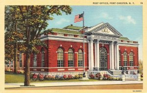 PORT CHESTER, New York NY   POST OFFICE  Rye~Westchester Co  ca1940's Postcard