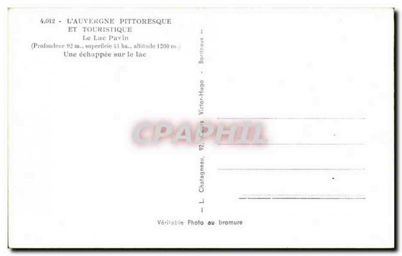 Lake Pavin Old Postcard A lake echappee