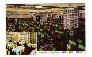 Cafeteria Interior YMCA Hotel Chicago IL postcard