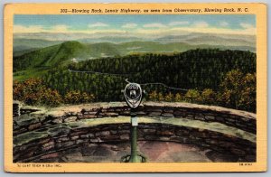 Vtg North Carolina NC Blowing Rock Lenoir Highway Observatory 1940s Postcard