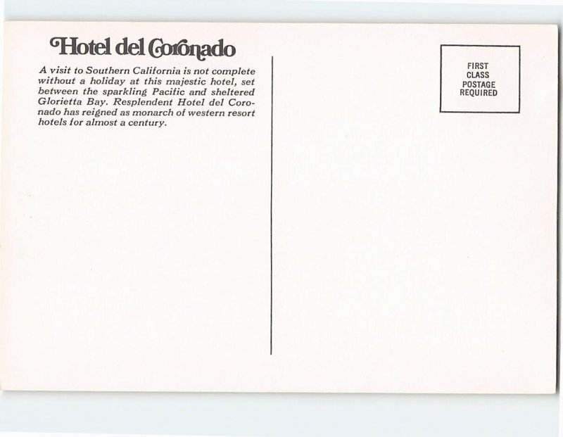 Postcard Hotel del Coronado, California