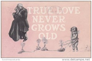 Valentine's Day Old Couple With Cupid True Love Never Grows Old 1907