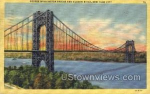 George Washington Bridge - New York City Postcards, New York NY Postcard