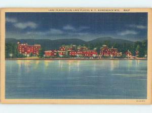 Linen LAKE SCENE Adirondacks - Lake Placid New York NY hp6617