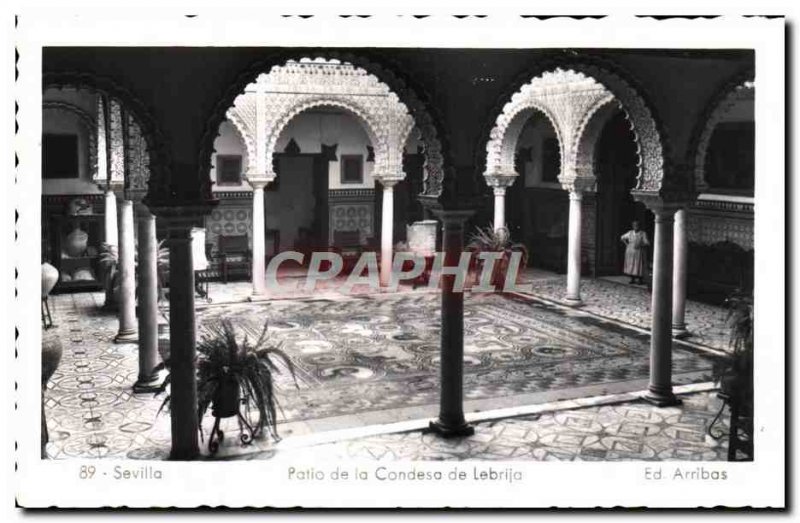Old Postcard Sevilla Patio of the Condeso of Lebrija