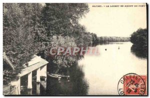 Old Postcard Olivet Loiret Upstream Bridge