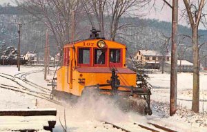 Scranton Transit 107 Electric Snow Sweeper Railroad Train postcard