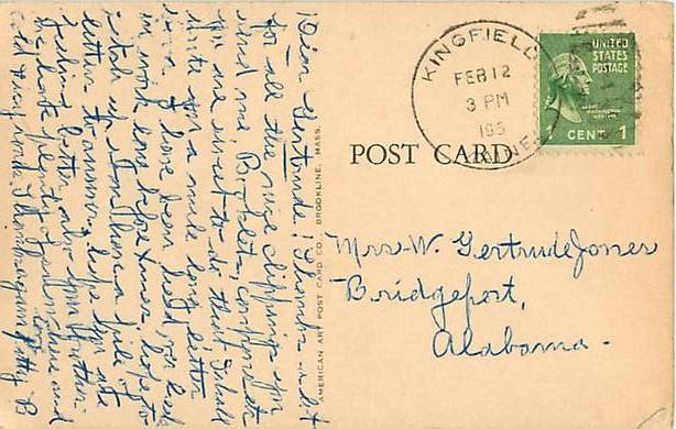 Maine Travelogue Map Postcard ME 195?