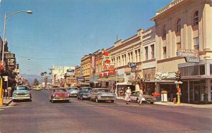 Redding California Street Scene, Drug Stores, Elks' Hall, Vintage PC U16892