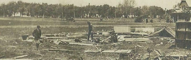 Kearney NEBRASKA 1908 TORNADO RUINS Disaster S.D. BUTCHER & SON People Searching