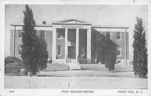 Post Headquarters at Fort Dix New Jersey, USA Military Unused 