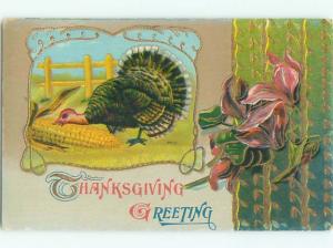 Divided-Back THANKSGIVING SCENE Great Postcard AA0466