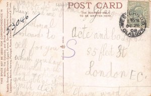 L238 Scotland 1908 Band Stand West End Park Glasgow vintage  postcard