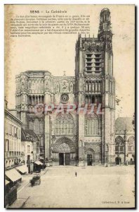 Old Postcard Sens La Cathedrale