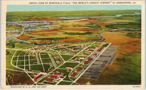 SHREVEPORT, LA Louisiana   BARKSDALE  FIELD  Airport  c1950s  Linen  Postcard