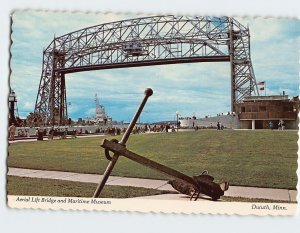 Postcard Aerial Lift Bridge & Maritime Museum Duluth Minnesota USA