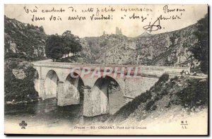 Creuse Crozant Postcard Old Bridge on the Creuse